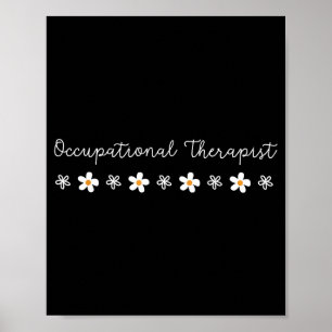 Cute Floral Daisy Occupational Therapy Therast Ot Poster