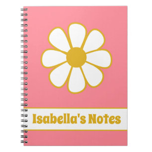 Cute Floral Daisy Single Retro Personalized Notebo Notebook