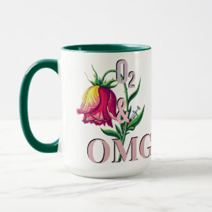 Cute Floral Dark Humour- 02 & OMG- funny nurse gif Mug