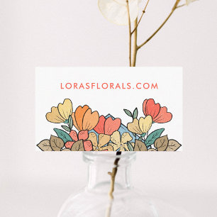 Cute Floral Designer Florist Business Card
