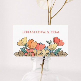 Cute Floral Designer Florist  Business Card