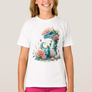 Cute Floral dinosaur T-Shirt