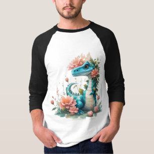 Cute Floral dinosaur T-Shirt