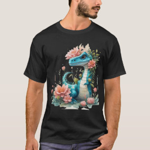 Cute Floral dinosaur T-Shirt