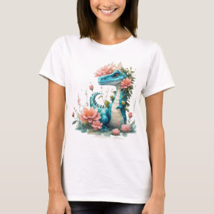 Cute Floral dinosaur T-Shirt