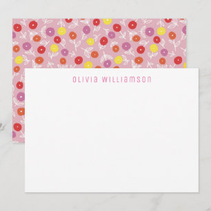 Cute Floral Ditsy Kids Notecard