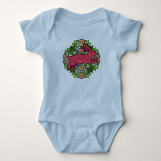 Cute Floral Dragon Baby Bodysuit