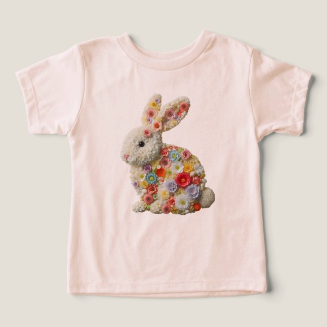 Cute,  floral Easter bunny (Design Front)