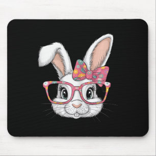 Cute Floral Easter Bunny Funny Easter Rabbit With  Mouse Pad