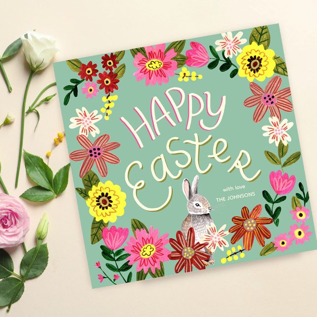 Cute floral Easter Holiday Card (Creator Uploaded)