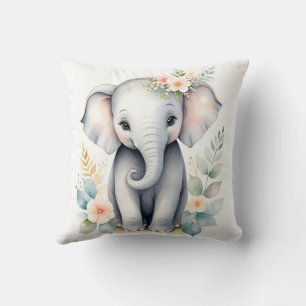 Cute floral elephant cushion