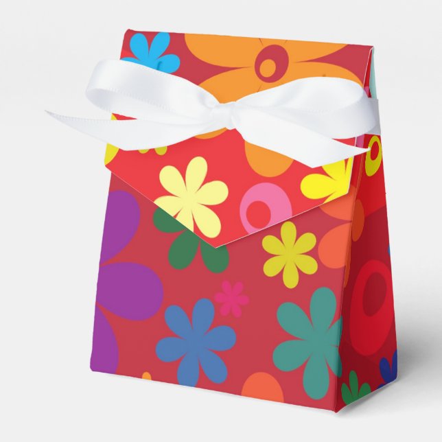 Cute Floral Favour Box (Front Side)