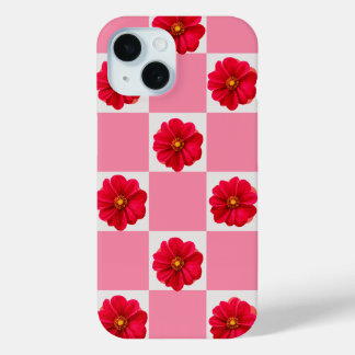 Cute floral girly design iPhone 15 case