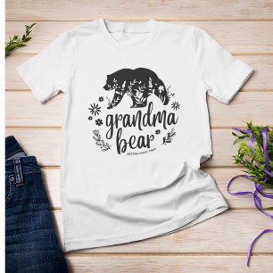 Cute Floral Grandma Bear   Gift for Grandma T-Shirt