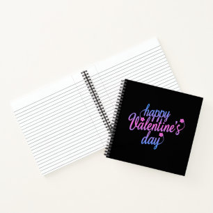 Cute Floral Happy Valentine's Day Notebook