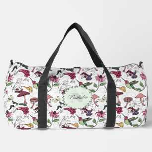 Cute Floral Hummingbird Nature Sports Fitness Bag