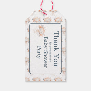 Cute Floral Jellyfish Baby Shower Gift Tags
