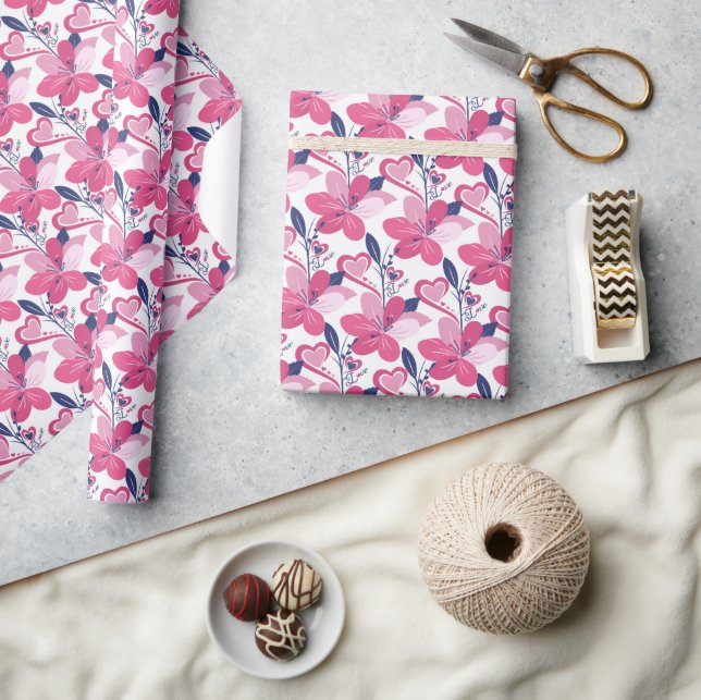 Cute Floral Love Wrapping Paper (Crafts)