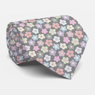 Cute Floral Meadow Pattern Neck Tie