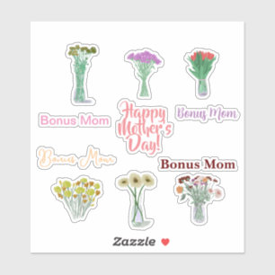 Cute Floral Mother’s Day Stickers +BonusMom Names