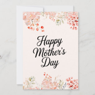 Cute floral Mum Printable Happy Mothers Day Card