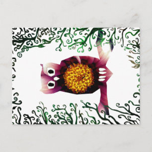 Cute Floral Owl Postcard