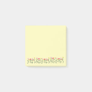 Cute Floral Pastel Yellow Cottagecore Flowers Post Post-it Notes