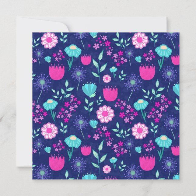 Cute floral pattern background (Front)