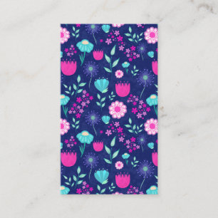 Cute floral pattern background business card