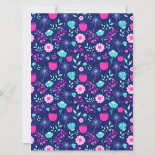 Cute floral pattern background card