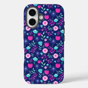 Cute floral pattern background iPhone 16 case