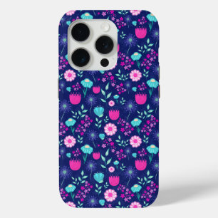 Cute floral pattern background iPhone 15 pro case