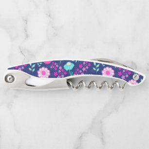 Cute floral pattern background corkscrew
