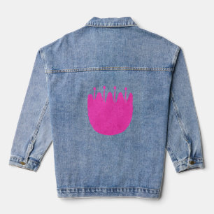 Cute floral pattern background denim jacket