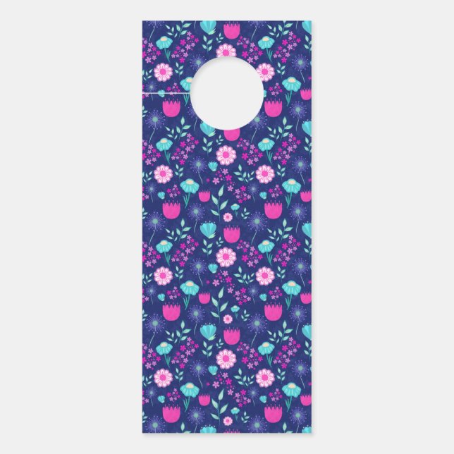 Cute floral pattern background door hanger (Front)