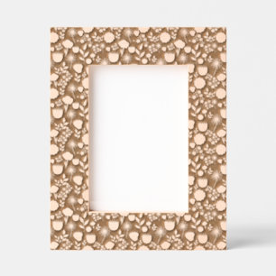Cute floral pattern background etched frames