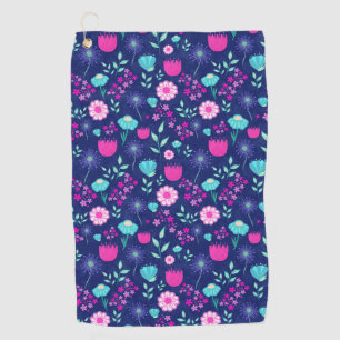 Cute floral pattern background golf towel