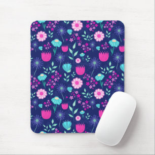 Cute floral pattern background mouse pad