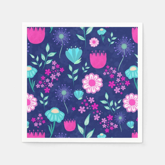 Cute floral pattern background napkin (Front)