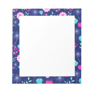 Cute floral pattern background notepad