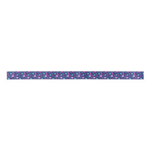 Cute floral pattern background satin ribbon