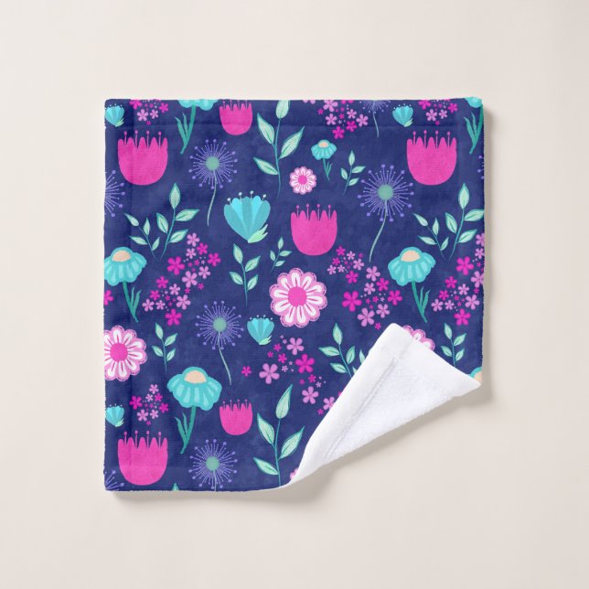 Cute floral pattern background wash cloth (Wash Cloth)
