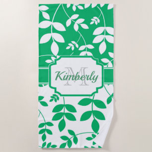 Cute Floral Pattern Beach Towel