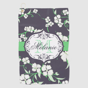 Cute Floral Pattern Golf Towel