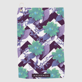 Cute Floral Pattern Golf Towel