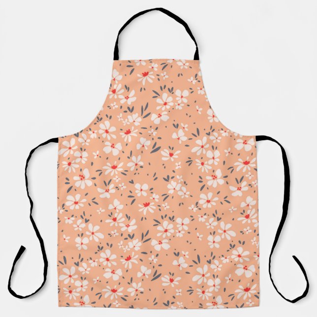 Cute floral pattern in the small flower. Ditsy pri Apron (Front)