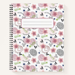 Cute Floral Pattern Notebook