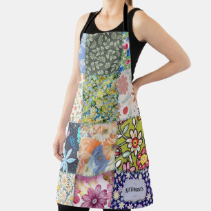 Cute Floral Pattern Patch Work Quilt Personalized Apron