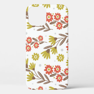Cute floral pattern, seamless background. iPhone 12 case