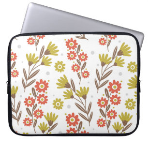Cute floral pattern, seamless background. laptop sleeve